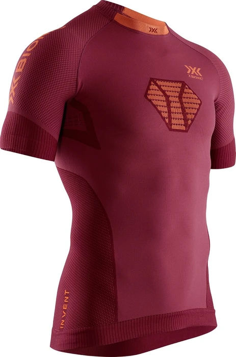 X-Bionic Invent 4.0 Laufshirt kurzarm namib red/kurkuma orange (Herren)