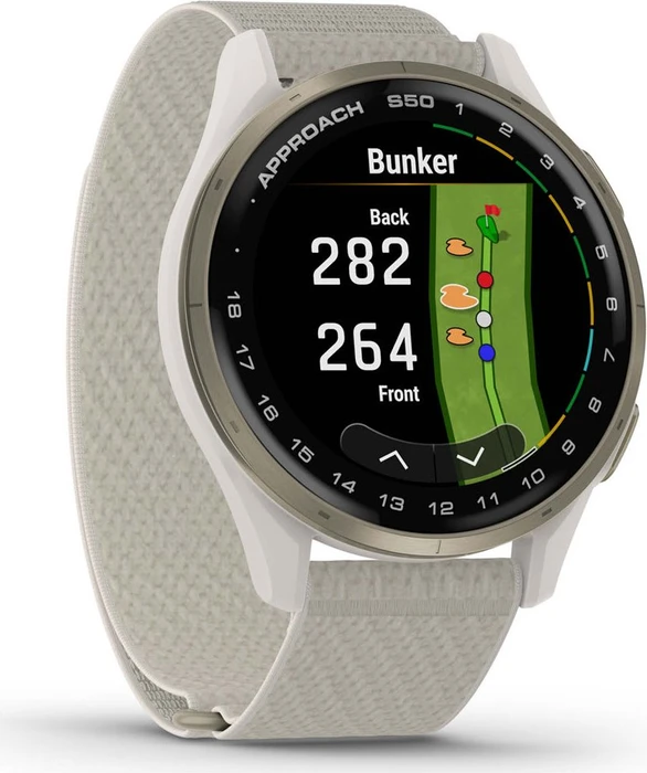 Garmin Approach S50 GPS-Golfuhr cream gold/ivory