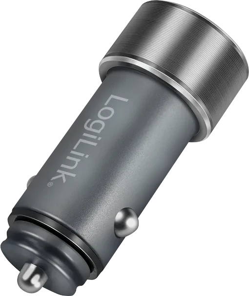 LogiLink Kfz-Ladeadapter mit USB-C 36W grau/silber