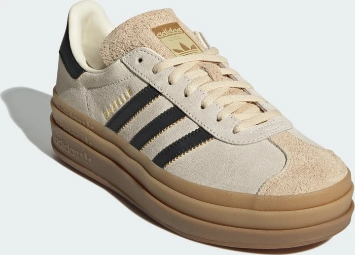 adidas Gazelle Bold cream white/core black/sand strata (Damen)