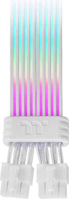Thermaltake TtMod ARGB Snow Cable CPU 2x 8-Pin Verlängerung 34.5cm, weiß