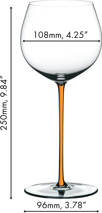 Riedel Fatto A Mano Oaked Chardonnay Weißweinglas orange