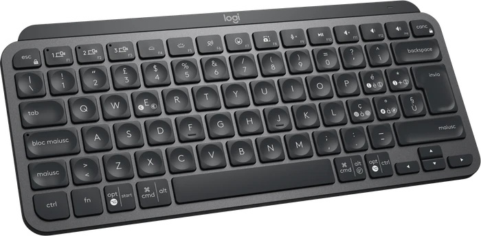 Logitech MX Keys Mini for Business, LEDs weiß, Logi Bolt, Graphite, schwarz, USB/Bluetooth, IT