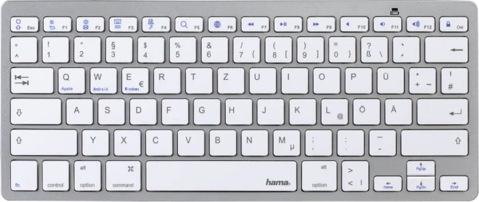 Hama KEY4ALL X510, silber, Bluetooth, DE