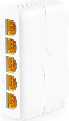 MokerLink Railmount Gigabit PoE-Extender, 5x RJ-45, 90W PoE++ PD