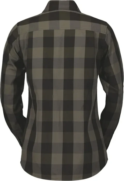 Scott Trail Flow Check Trikot langarm fir green/black (Damen)