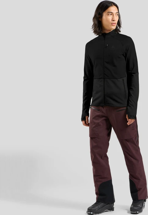Odlo Descent Ceramiwarm Midlayer Funktionsshirt langarm schwarz (Herren)