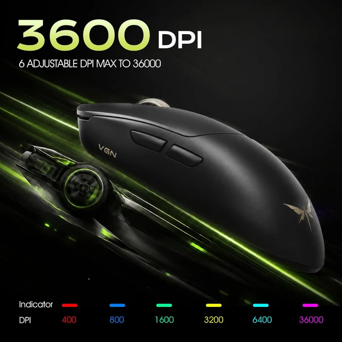 VGN Dragonfly F2 Pro Max 8KHz Wireless Gaming Maus, schwarz, USB/Bluetooth