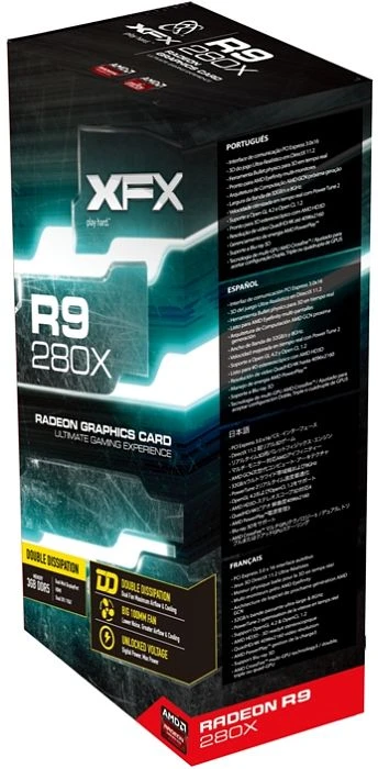 XFX Radeon R9 280X DD, 3GB GDDR5, 2x DVI, HDMI, 2x mDP