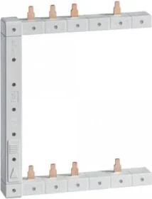 Hager Phasenschiene senkrecht 63A links L1N-L2N-L3N zu L1N-L2N-L3N 125mm 2-reihig
