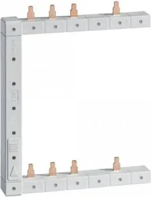 Hager Phasenschiene senkrecht 63A links L1N-L2N-L3N zu L1N-L2N-L3N 125mm 2-reihig