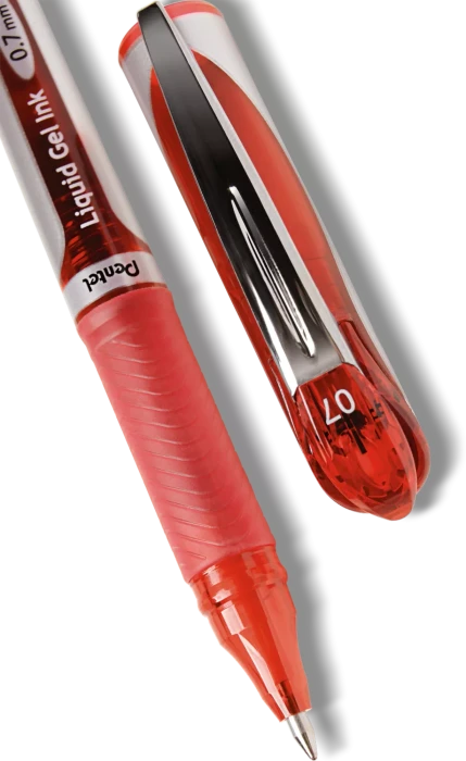 Pentel EnerGel BL57 Gelroller rot/silber