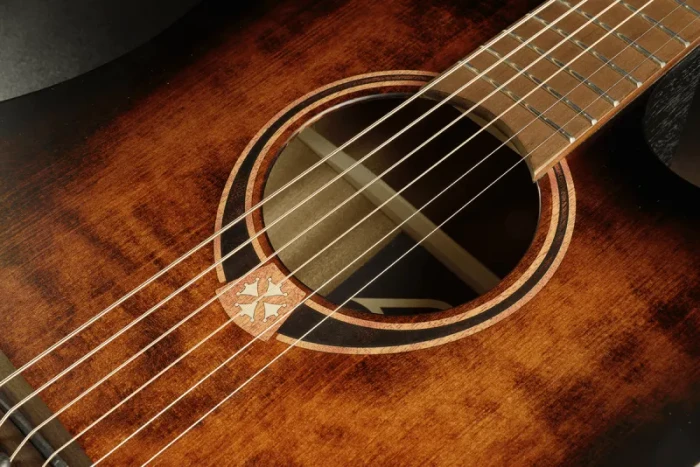 LAG Tramontane 70 Dreadnought Cutaway electroacoustic Black & Brown