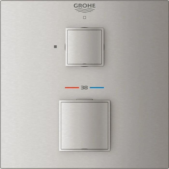 Grohe Grohtherm Cube Thermostat-Brausearmatur supersteel