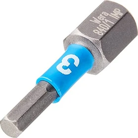 Wera 840/1 IMP DC Impaktor Innensechskant Bit 1/4", 3x25mm, 1 Stück