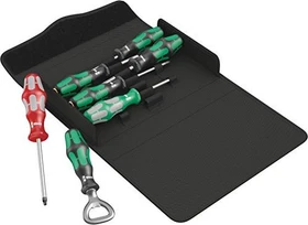 Wera Kraftform Plus Serie 300 300/7 Set 4 Schraubendrehersatz inkl. Tasche, 7-tlg.