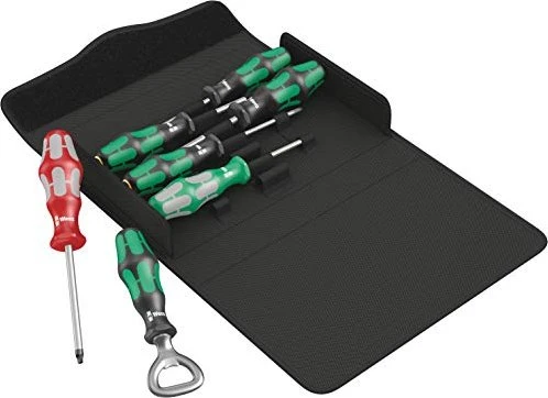 Wera Kraftform Plus Serie 300 300/7 Set 4 Schraubendrehersatz inkl. Tasche, 7-tlg.