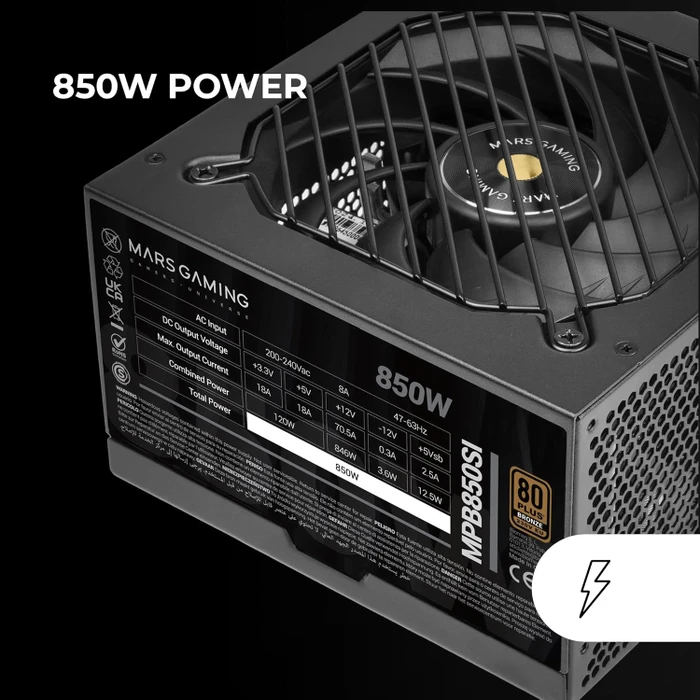 Mars Gaming MPB850SI schwarz 850W, ATX 2.4