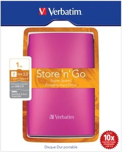 Verbatim Portable Colour Edition pink 500GB, USB 3.0 Micro-B