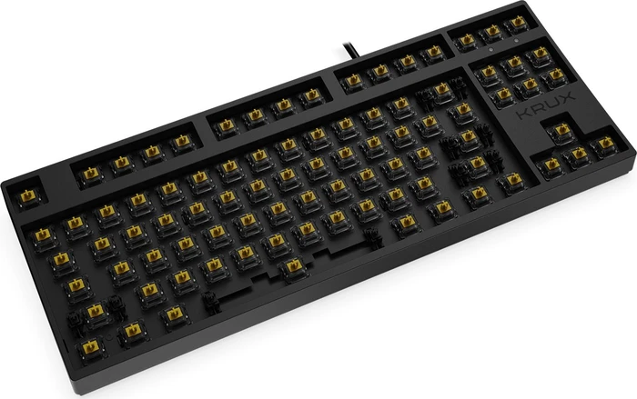 Krux Atax Pro RGB Pudding, TKL, schwarz, LEDs RGB, Gateron YELLOW, USB, US