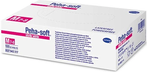 Hartmann Peha-soft Nitrile white powderfree Einweghandschuhe S, 100 Stück