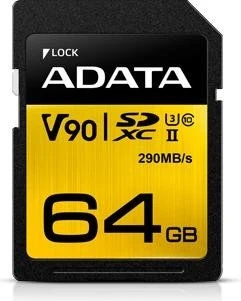 ADATA Premier ONE R290/W260 64GB, UHS-II U3, Class 10