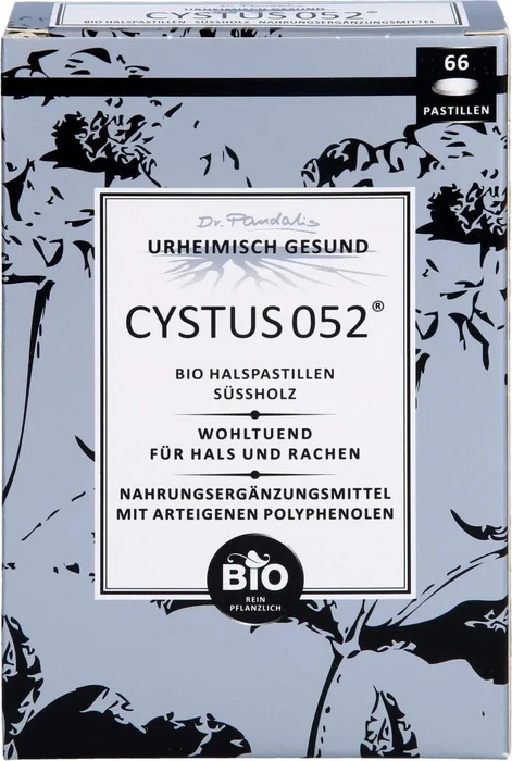 Cystus 052 Bio Halspastillen Süßholz, 66 Stück