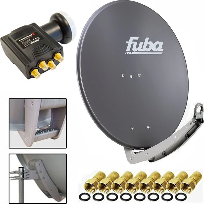 Fuba DAA 780 Sat-Anlage mit Quad LNB anthrazit