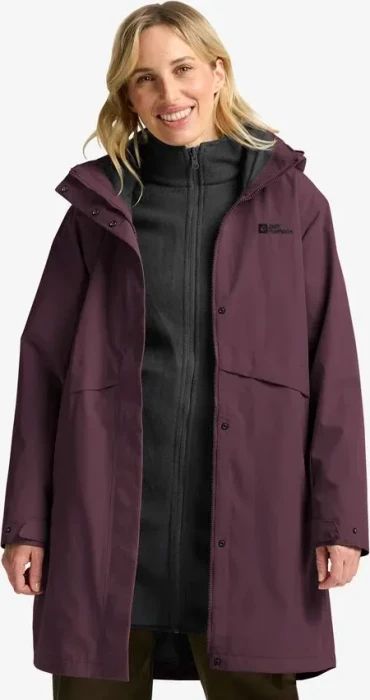 Jack Wolfskin Baylight 3in1 Funktionsmantel amaranth (Damen)