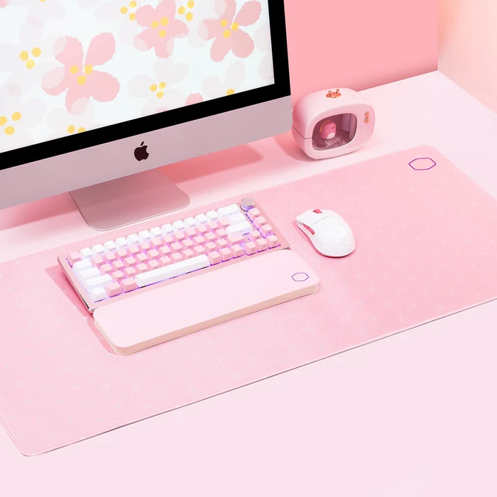 Cooler Master MasterMouse MM712 Gaming Maus weiß/rosa, Sakura Limited Edition, USB/Bluetooth