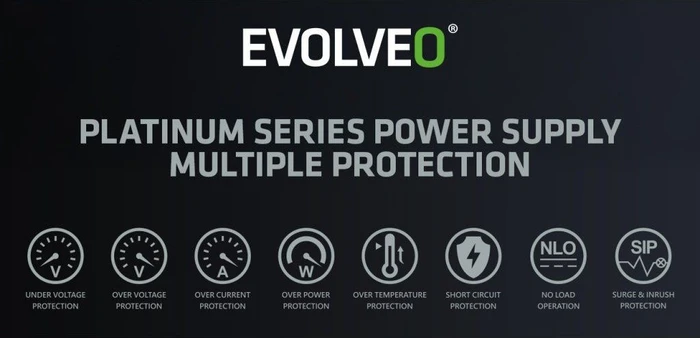 Evolveo Platinum Series P1000 schwarz 1000W, ATX 3.1