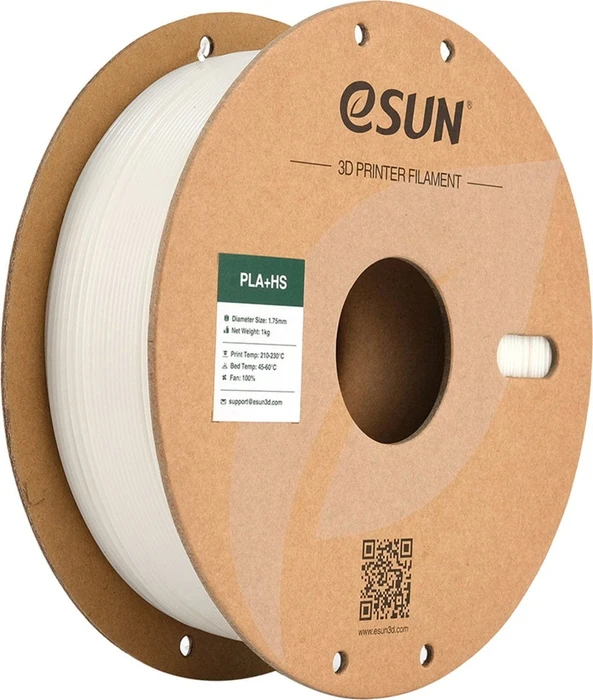 eSUN PLA+HS, weiß, Spule, 1.75mm, 1.00kg