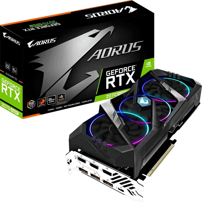 GIGABYTE AORUS GeForce RTX 2070 SUPER 8G, 8GB GDDR6, 3x HDMI, USB-C, 3x DP