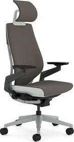 Steelcase Gesture Bürostuhl mit Armlehnen und Kopfstütze, dunkelbraun