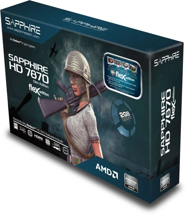 Sapphire Radeon HD 7870 GHz Edition FleX, 2GB GDDR5, 2x DVI, HDMI, DP, full retail