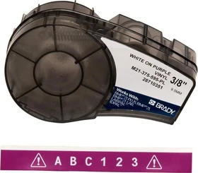 Brady All Weather Vinyl Beschriftungsband, 9.5mm, weiß/violett