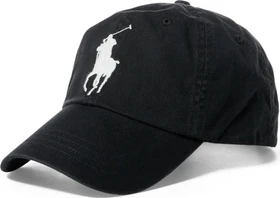 Ralph Lauren Chino Baseball Big Pony Kappe schwarz