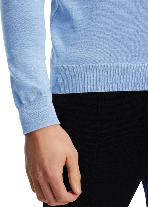 Falke Basic Apparel V-Ausschnitt Pullover azur mel. (Herren)
