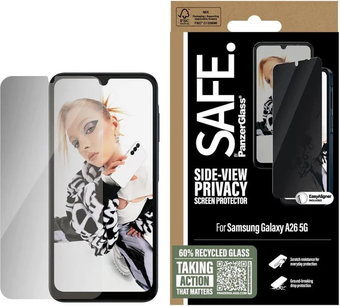 PanzerGlass Safe Privacy Screen Protector Ultra-Wide Fit für Samsung Galaxy A26 5G