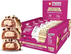 MaxiNutrition Creamy Core Protein Riegel Chocolate Cookie & Milk 540g (12x 45g)