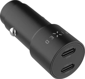 FIXED Autoladegerät mit 2xUSB-C-Ausgang PD 3.0-Unterstuetzung 65W schwarz