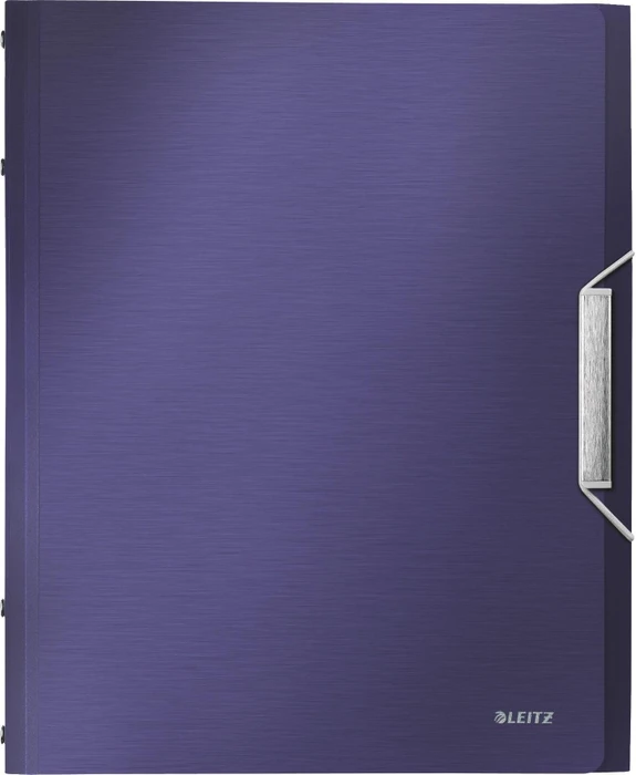 Leitz Style Ordnungsmappe, 6 Fächer, A4, titanblau