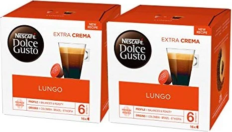 Nestlé Nescafe Dolce Gusto Caffe Lungo Kaffeekapseln, 32 Stück (2x 16 Stück)