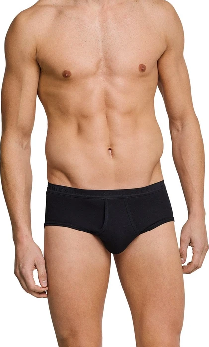 Schiesser Sportslip mit Eingriff Feinripp Slip schwarz (Herren)