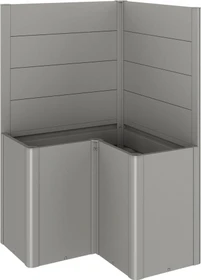Biohort Sichtschutz L-Form 152x152x91cm für Hochbeet quarzgrau-metallic, 2 Stück