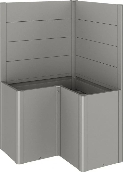 Biohort Sichtschutz L-Form 152x152x91cm für Hochbeet quarzgrau-metallic, 2 Stück