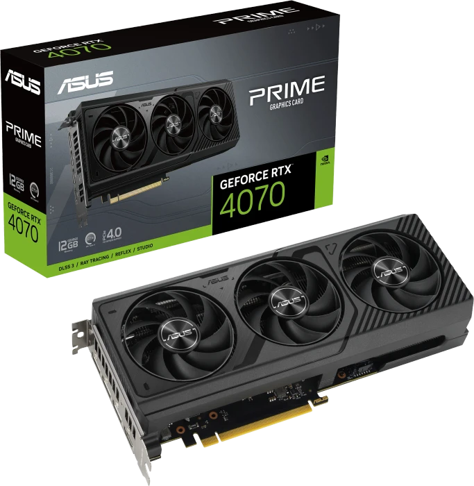ASUS Prime GeForce RTX 4070, PRIME-RTX4070-12G, 12GB GDDR6X, HDMI, 3x DP