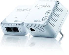 devolo dLAN 500 WiFi Starter Kit, CH-Region/Typ J, Powerline/WLAN-Access Point und Powerline-Adapter Set, 2er-Bundle (9088)