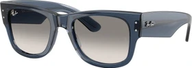 Ray-Ban RB0840S Mega Wayfarer polished transparent dark blue/clear gradient grey