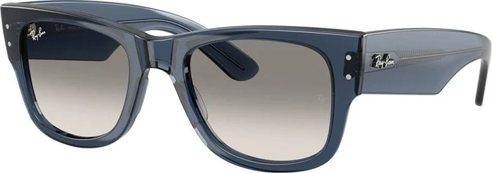 Ray-Ban RB0840S Mega Wayfarer polished transparent dark blue/clear gradient grey
